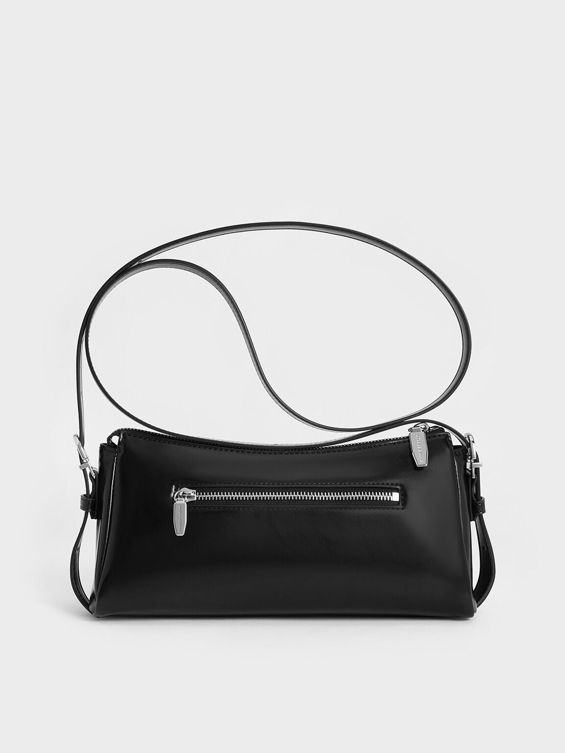 CHARLES & KEITH Sale / Rachel Front-Pocket Chain Shoulder Bag - Noir