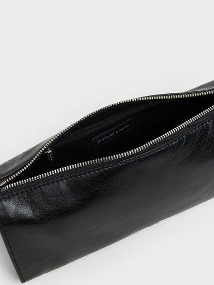 CHARLES & KEITH Customer Favorite / Delfina Elongated Shoulder Bag - Noir
