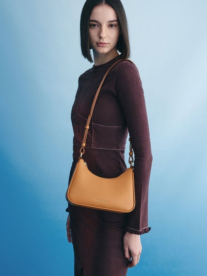 CHARLES & KEITH Sale / Lane Chain-Strap Shoulder Bag - Russet Brown