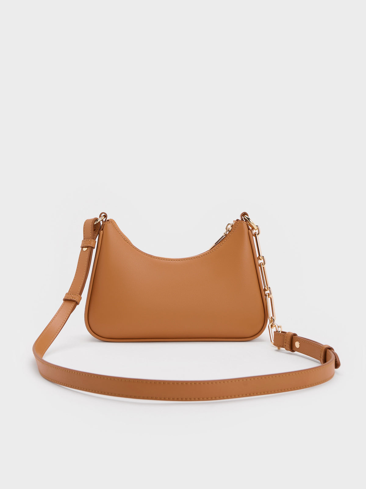 CHARLES & KEITH Sale / Lane Chain-Strap Shoulder Bag - Russet Brown