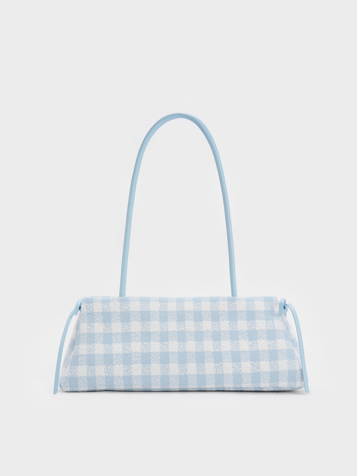 CHARLES & KEITH Premium / Hazel Gingham Bow Shoulder Bag - Gingham Blue