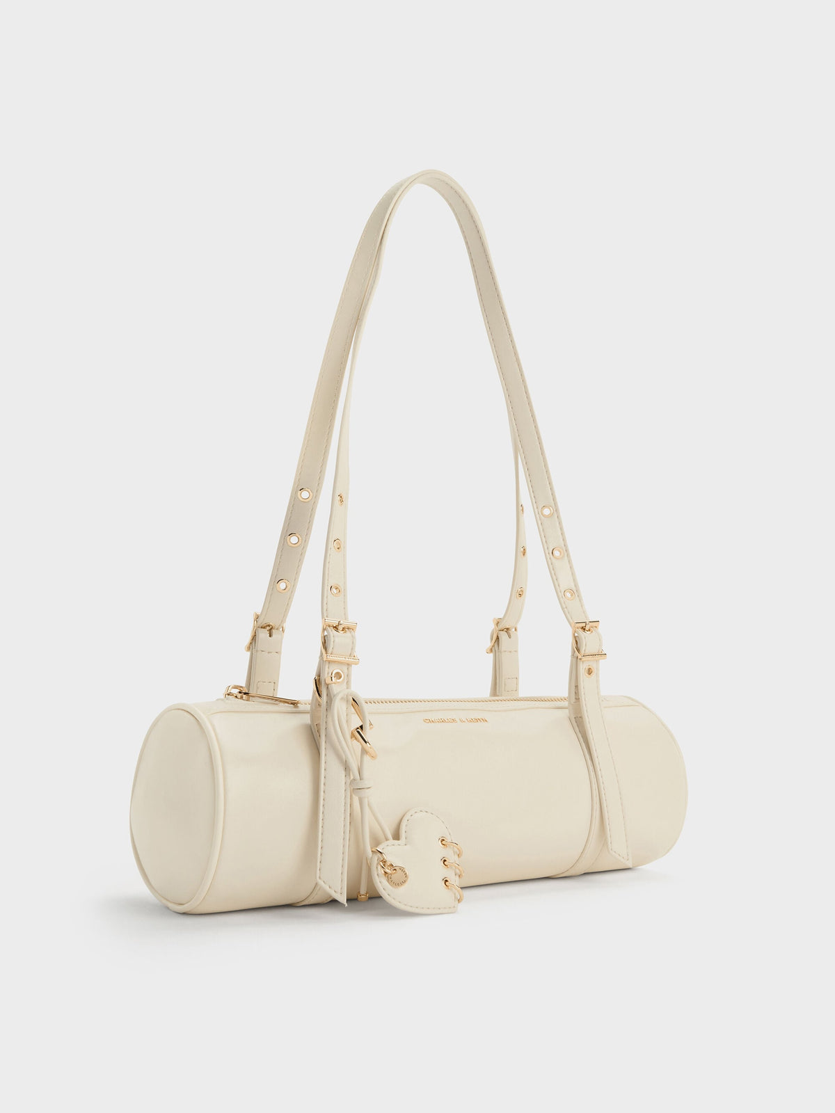 CHARLES & KEITH Customer Favorite / Rey Elongated Shoulder Bag - Cream