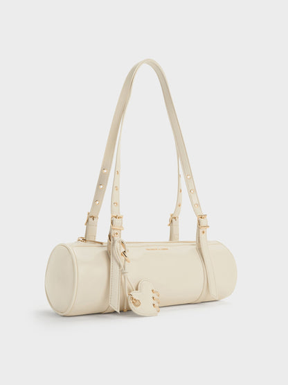 CHARLES & KEITH Customer Favorite / Rey Elongated Shoulder Bag - Cream