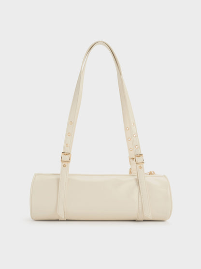 CHARLES & KEITH Customer Favorite / Rey Elongated Shoulder Bag - Cream