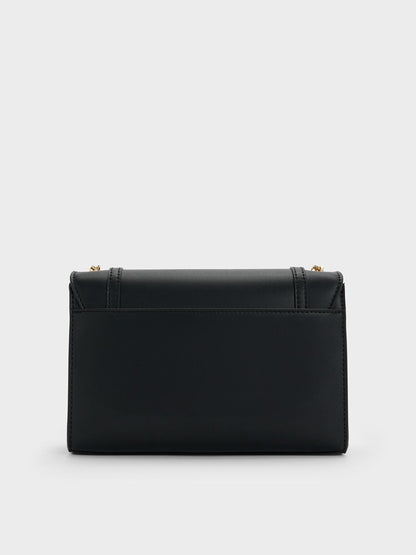 CHARLES & KEITH Popular / Shalia Chain-Strap Shoulder Bag - Black