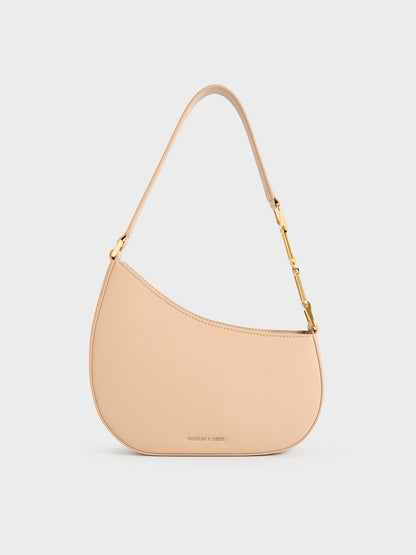 CHARLES & KEITH Special Offer / Agatha Chain-Strap Shoulder Bag - Beige