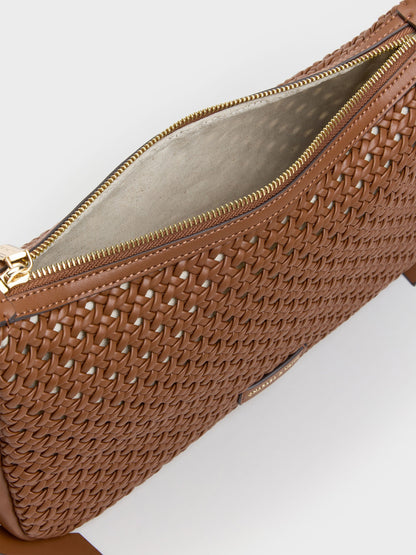 CHARLES & KEITH Special Offer / Calla Woven Shoulder Bag - Chocolate