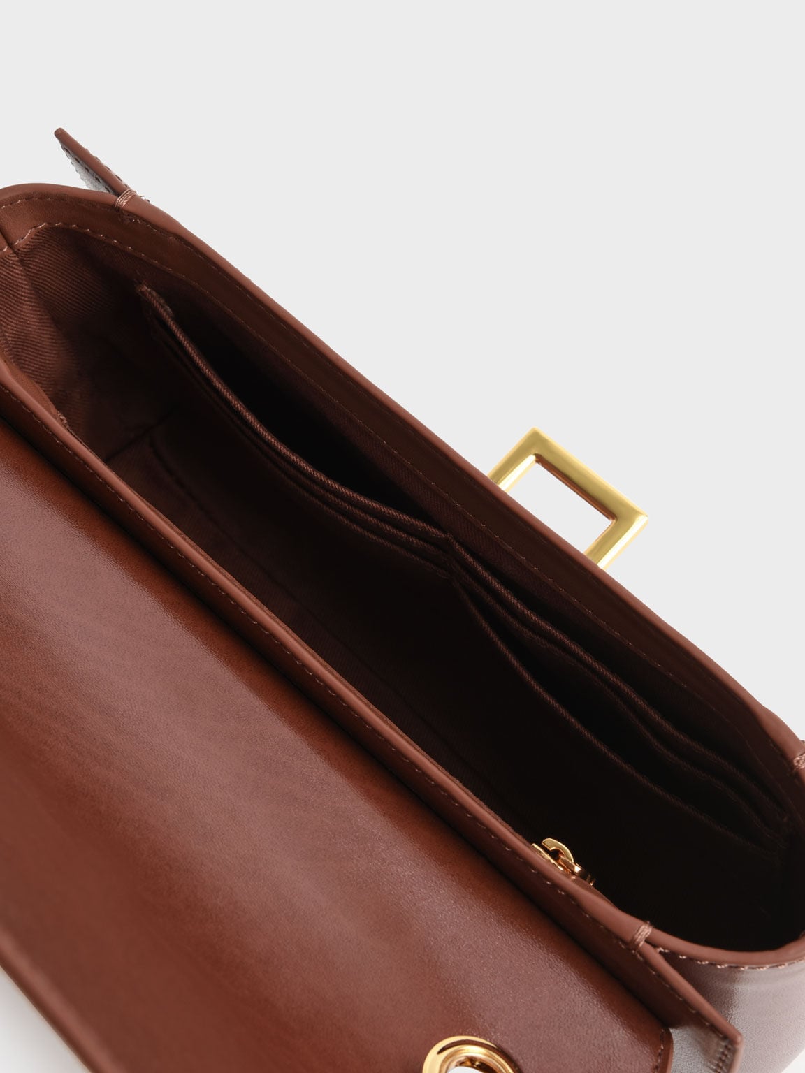CHARLES & KEITH Hot Sale / Everline Braided-Strap Shoulder Bag - Chocolate