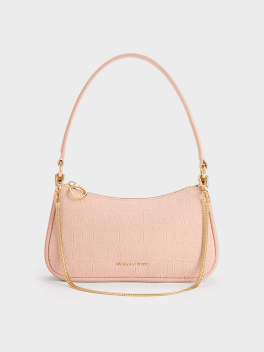 CHARLES & KEITH Essential / Elspeth Chain Shoulder Bag - Pink