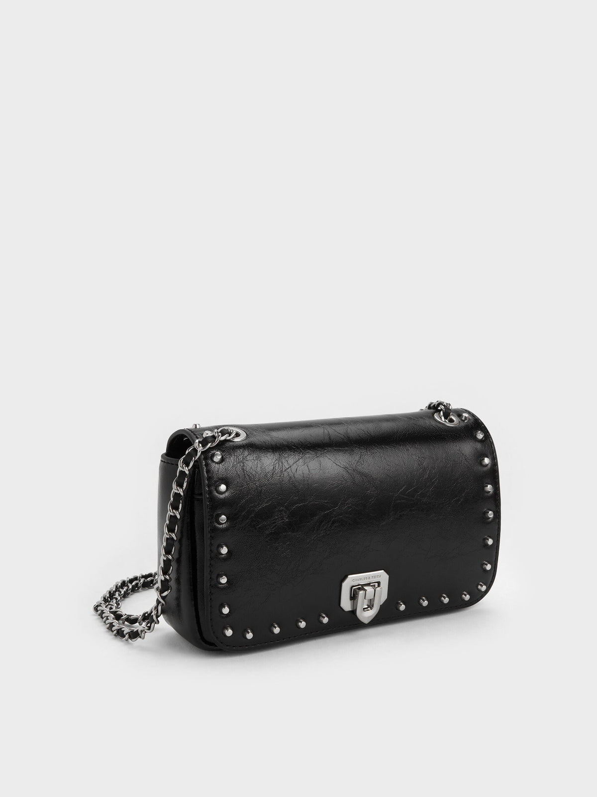 CHARLES & KEITH Signature / Arwen Studded Shoulder Bag - Noir