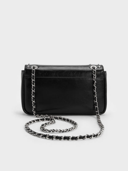 CHARLES & KEITH Signature / Arwen Studded Shoulder Bag - Noir
