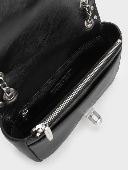 CHARLES & KEITH Signature / Arwen Studded Shoulder Bag - Noir