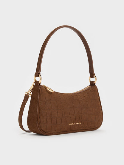 CHARLES & KEITH Essential / Elspeth Chain Shoulder Bag - Chocolate