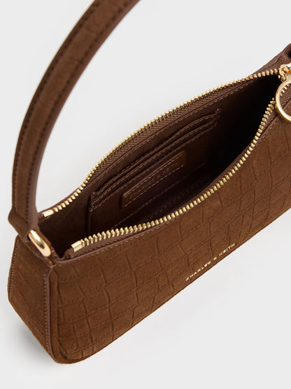 CHARLES & KEITH Essential / Elspeth Chain Shoulder Bag - Chocolate