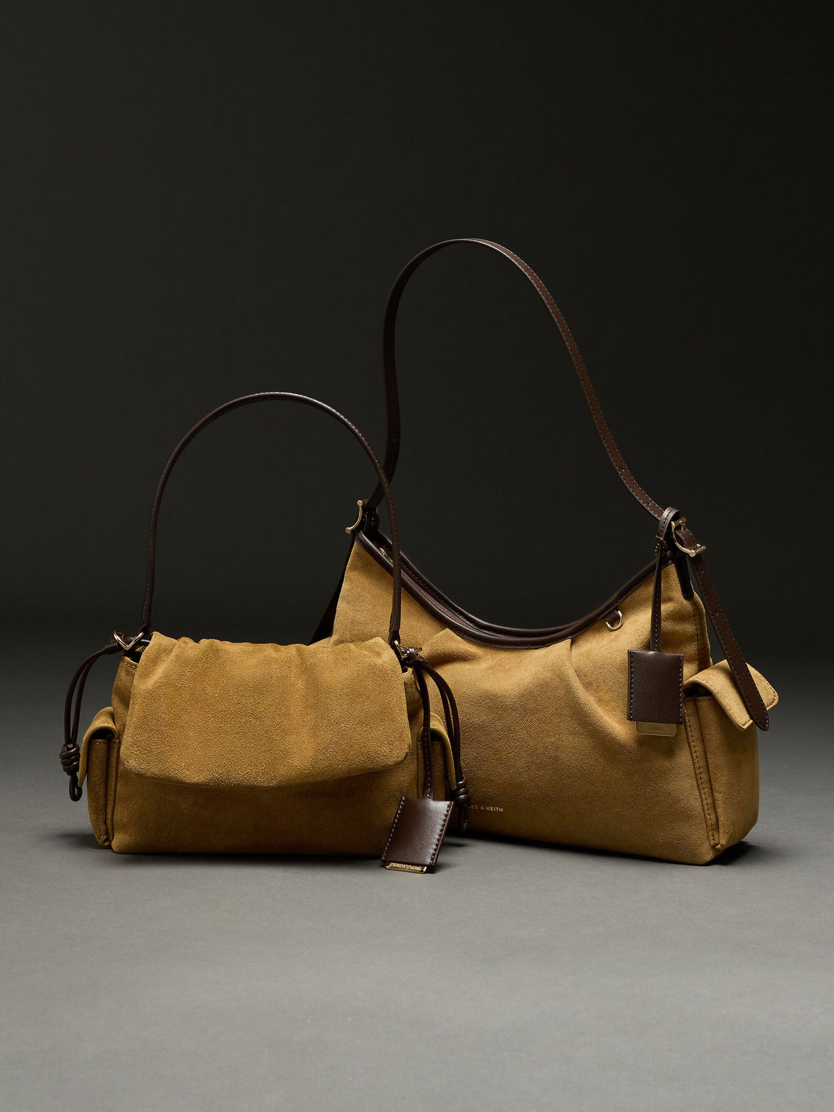 CHARLES & KEITH Sale / Khai Side-Pocket Shoulder Bag - Sahara Sand