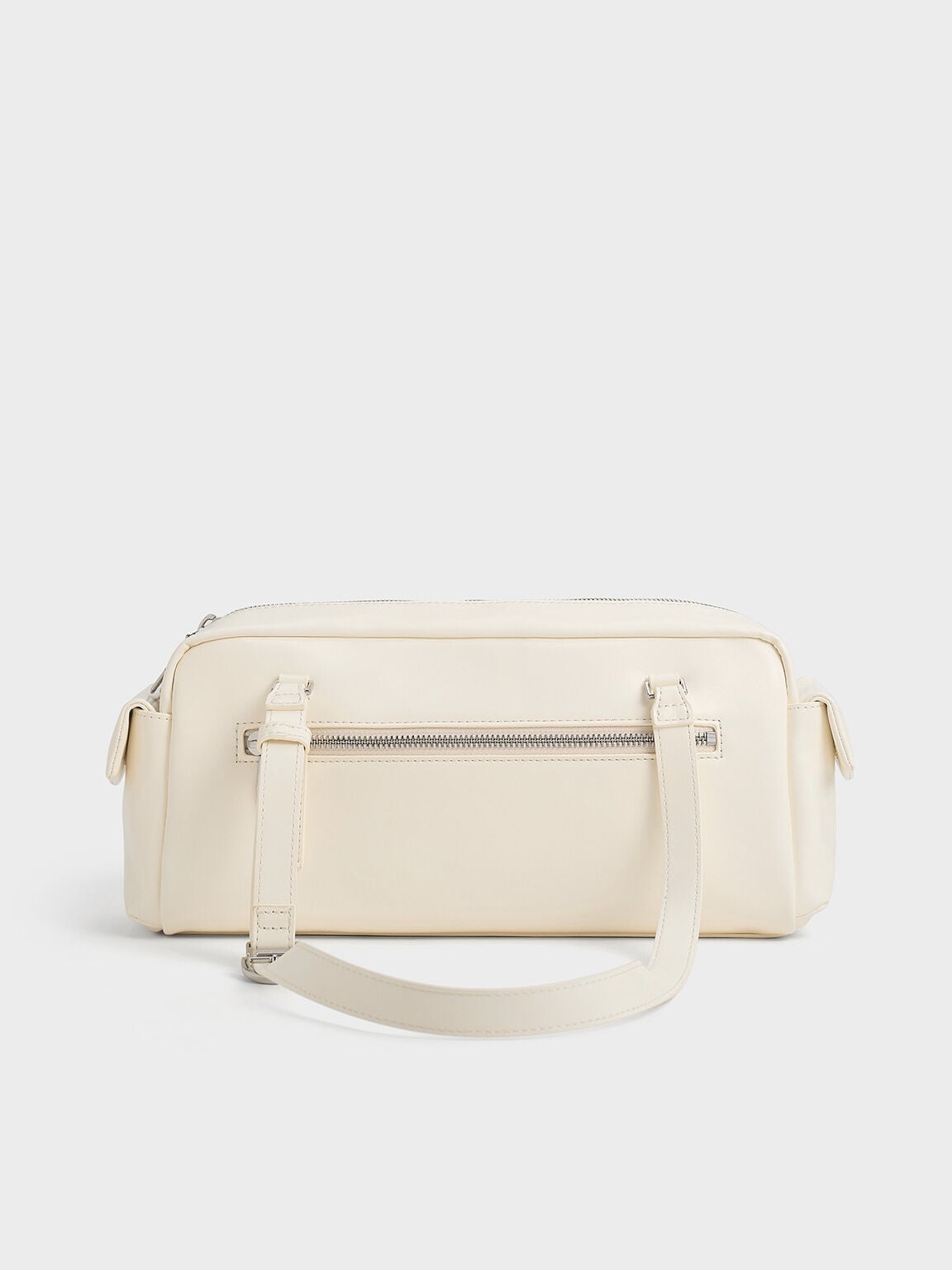 CHARLES & KEITH Customer Favorite / Rachel Multi-Pocket Shoulder Bag - Cream