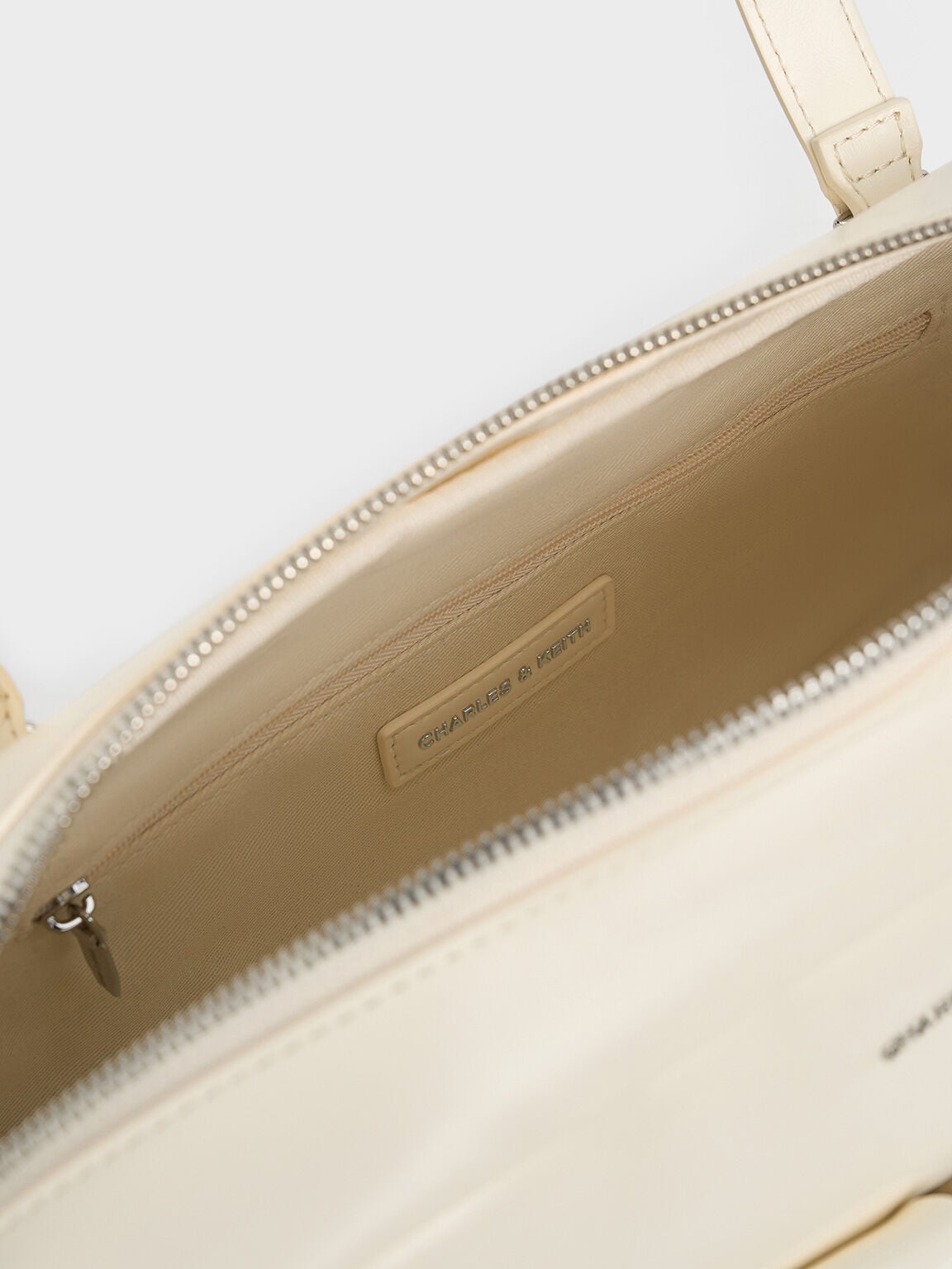 CHARLES & KEITH Customer Favorite / Rachel Multi-Pocket Shoulder Bag - Cream