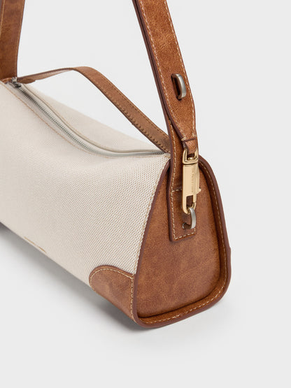 CHARLES & KEITH Quality / Delfina Canvas Elongated Shoulder Bag - Multi