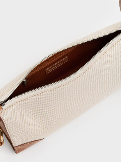 CHARLES & KEITH Quality / Delfina Canvas Elongated Shoulder Bag - Multi