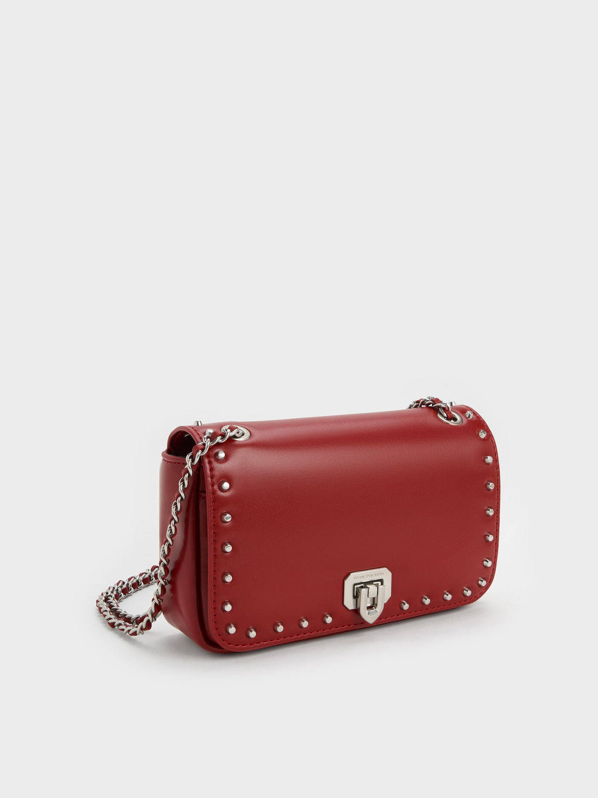 CHARLES & KEITH Popular / Arwen Studded Shoulder Bag - Red