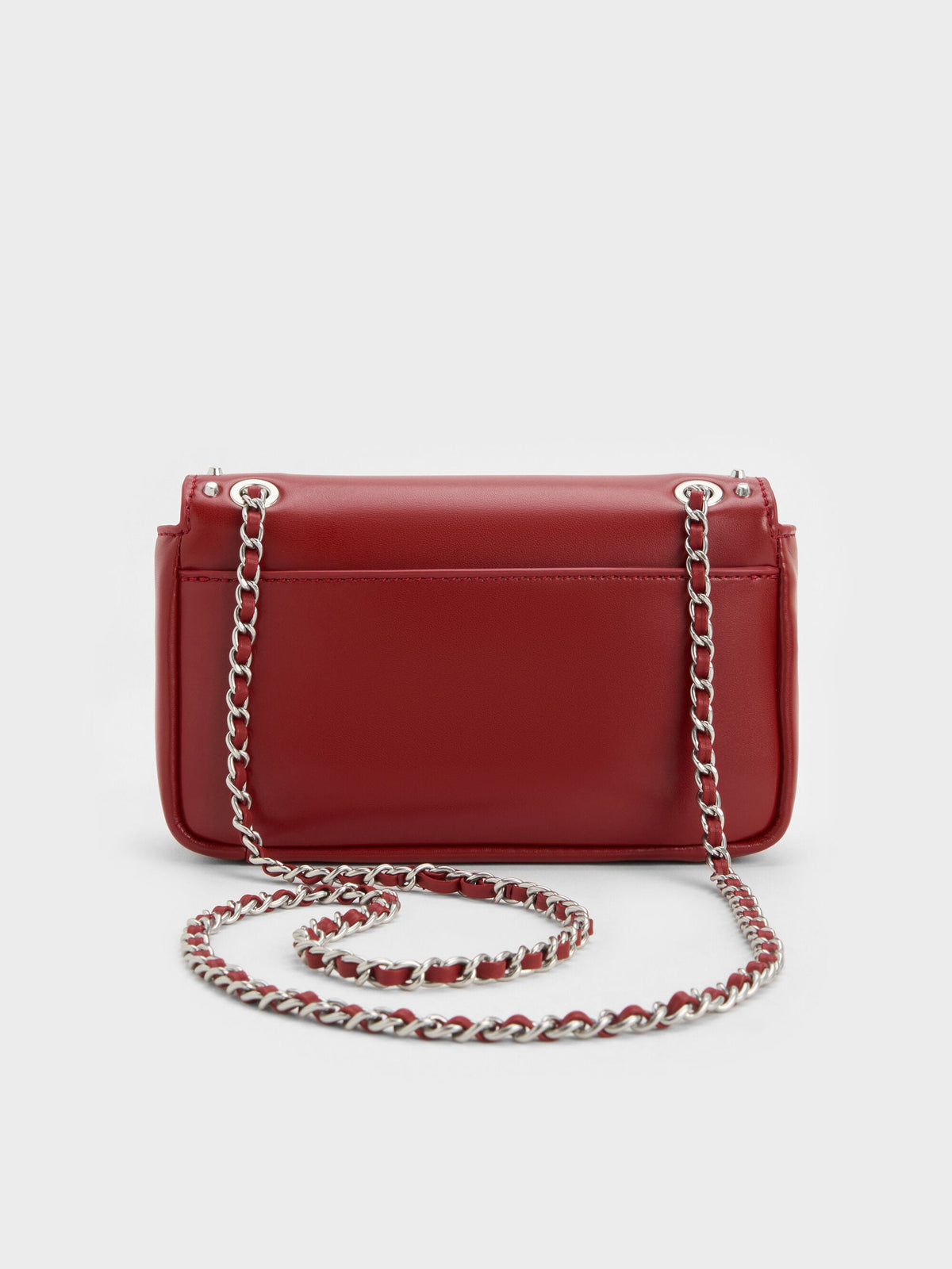 CHARLES & KEITH Popular / Arwen Studded Shoulder Bag - Red