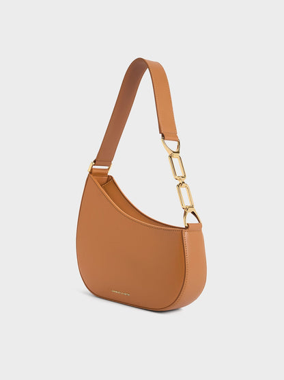 CHARLES & KEITH Latest / Agatha Chain-Strap Shoulder Bag - Brown
