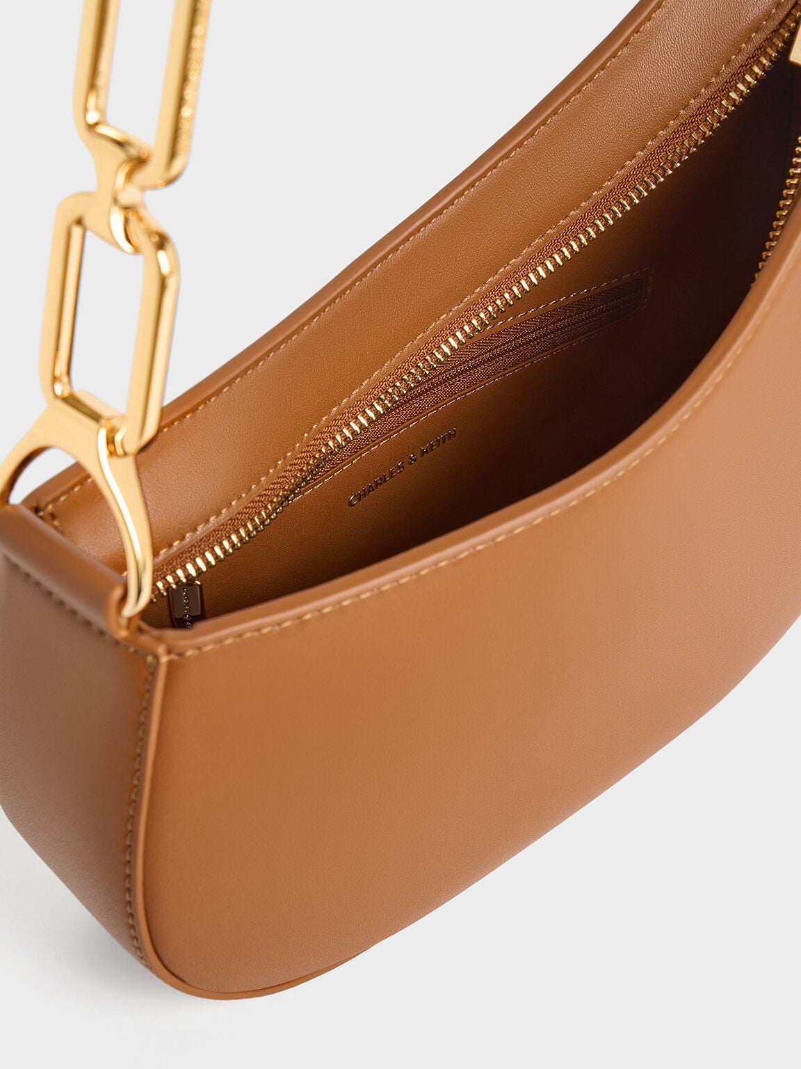 CHARLES & KEITH Latest / Agatha Chain-Strap Shoulder Bag - Brown