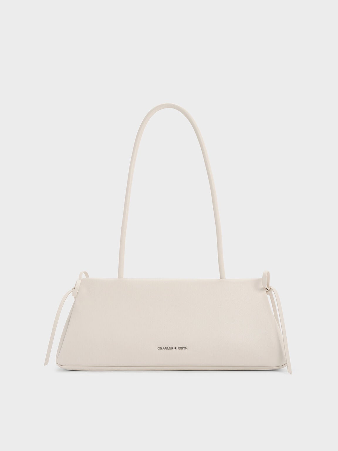 CHARLES & KEITH Top Pick / Hazel Bow Shoulder Bag - Meringue White