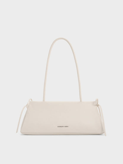 CHARLES & KEITH Top Pick / Hazel Bow Shoulder Bag - Meringue White