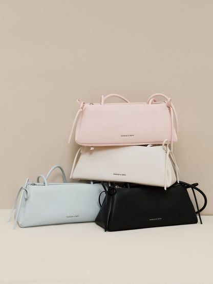 CHARLES & KEITH Top Pick / Hazel Bow Shoulder Bag - Meringue White