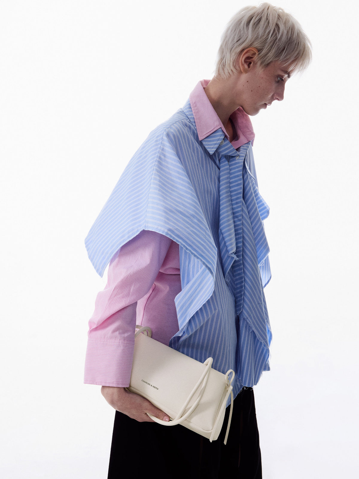 CHARLES & KEITH Top Pick / Hazel Bow Shoulder Bag - Meringue White