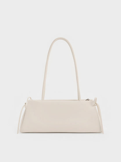 CHARLES & KEITH Top Pick / Hazel Bow Shoulder Bag - Meringue White
