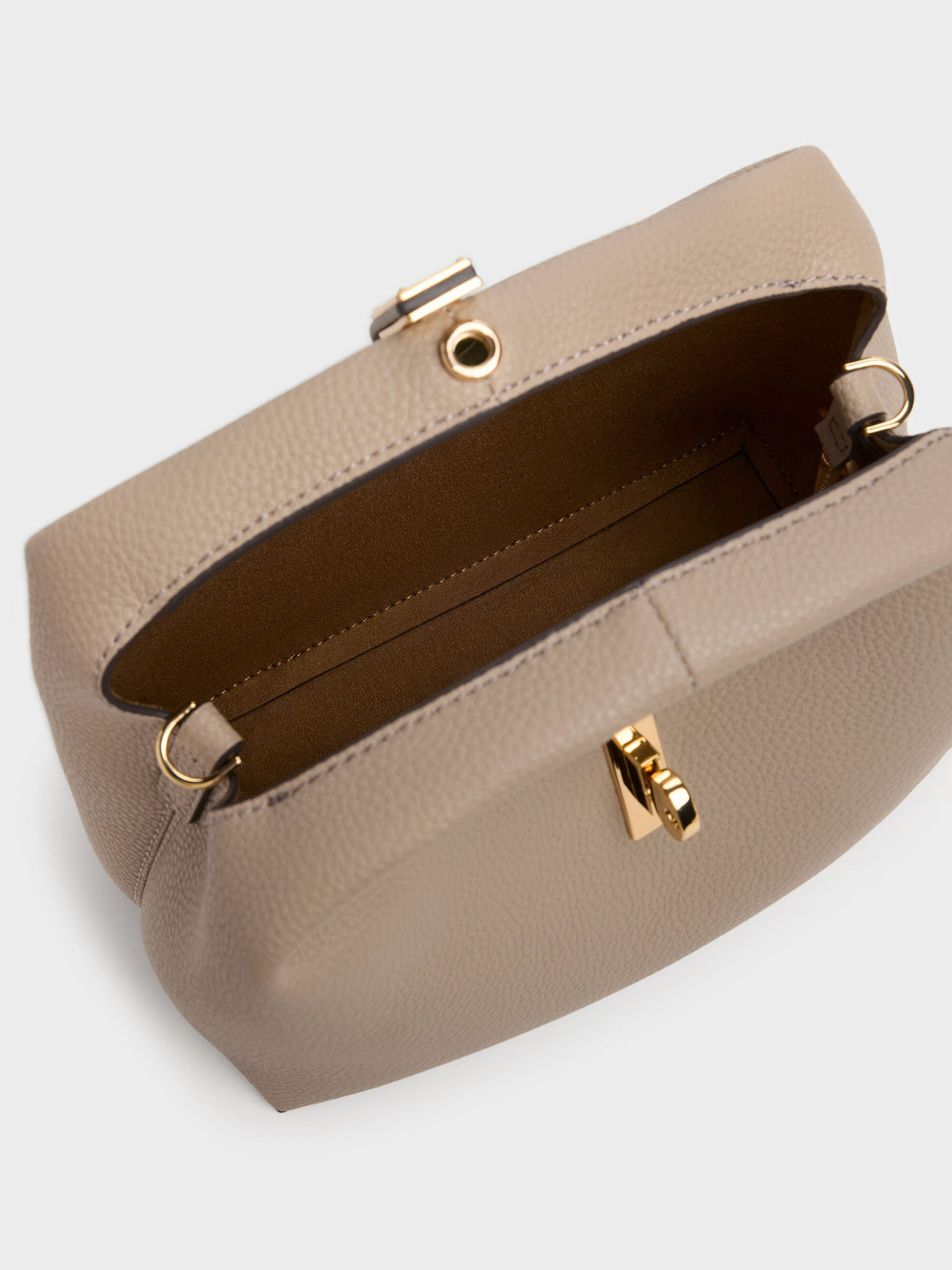 CHARLES & KEITH Deals / Chance Turn-Lock Bucket Bag - Taupe