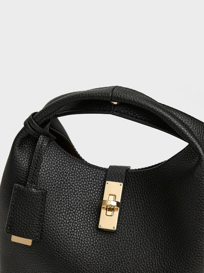 CHARLES & KEITH Exclusive / Chance Turn-Lock Bucket Bag - Black