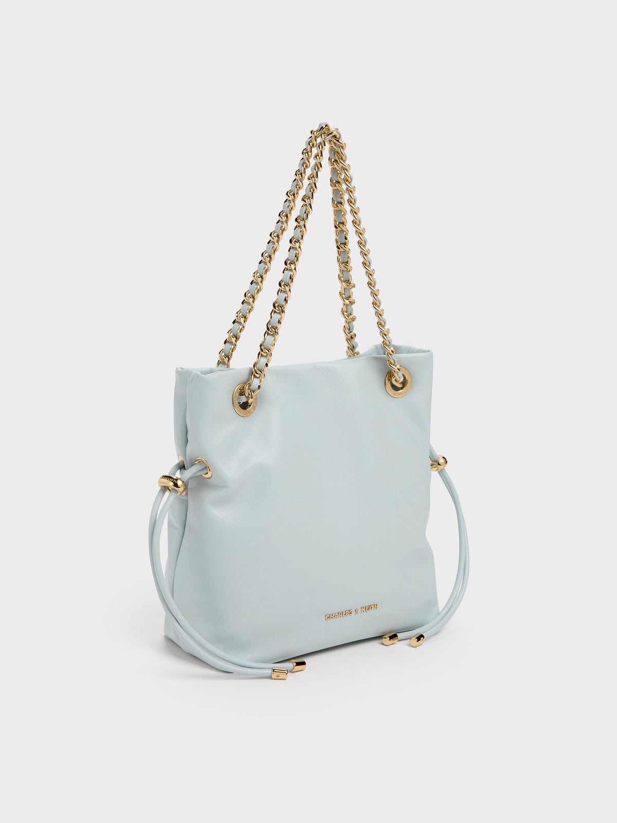 CHARLES & KEITH Great Value / Arya Braided-Chain Crossbody Bag - Sea Salt Blue