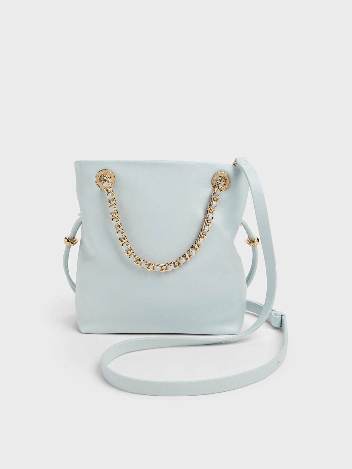 CHARLES & KEITH Great Value / Arya Braided-Chain Crossbody Bag - Sea Salt Blue