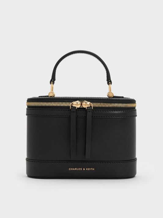 CHARLES & KEITH Premium / Enola Top Handle Vanity Bag - Black