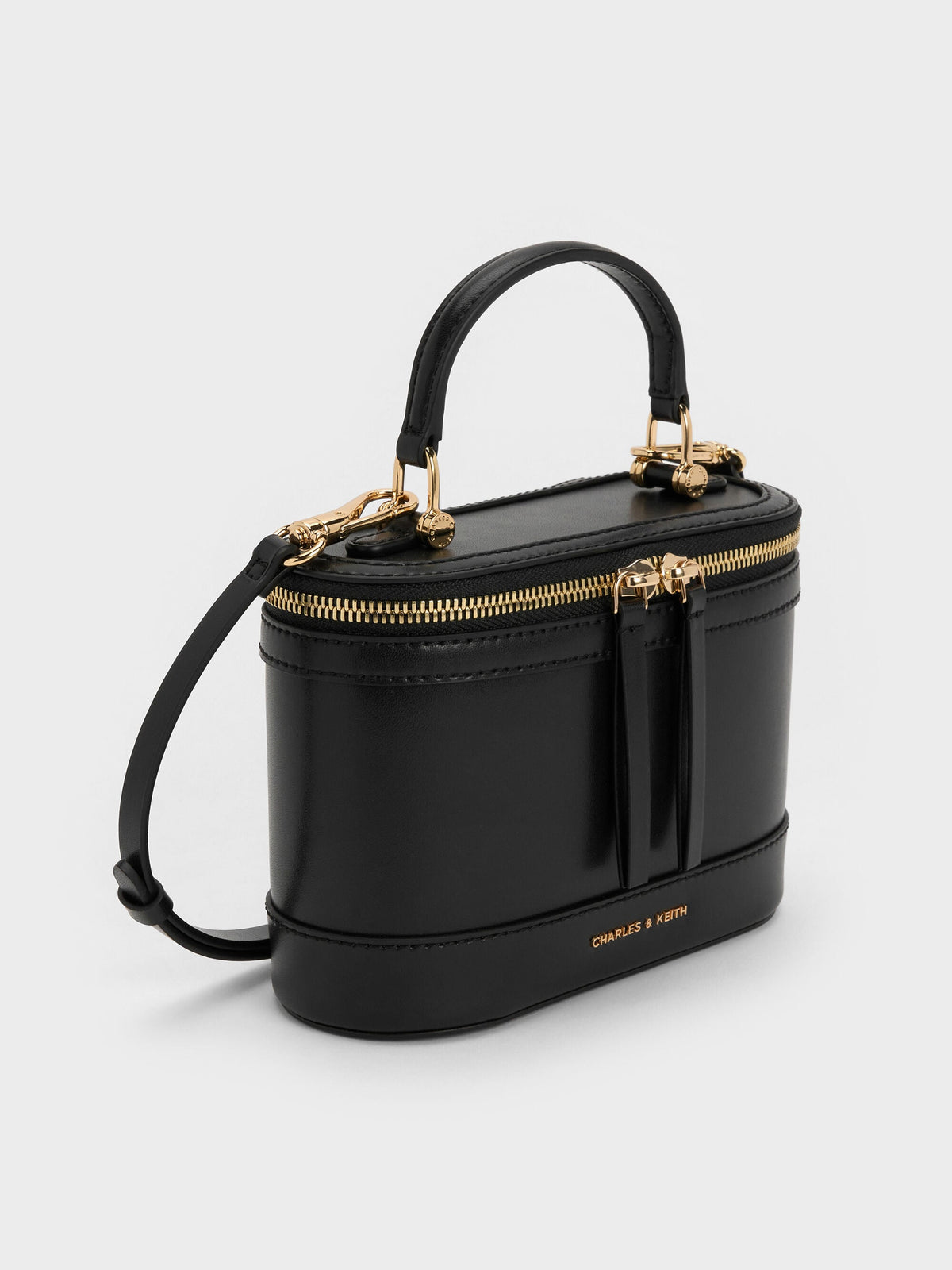 CHARLES & KEITH Premium / Enola Top Handle Vanity Bag - Black