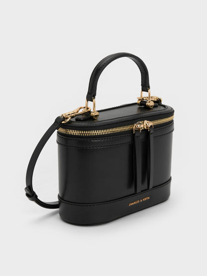 CHARLES & KEITH Premium / Enola Top Handle Vanity Bag - Black