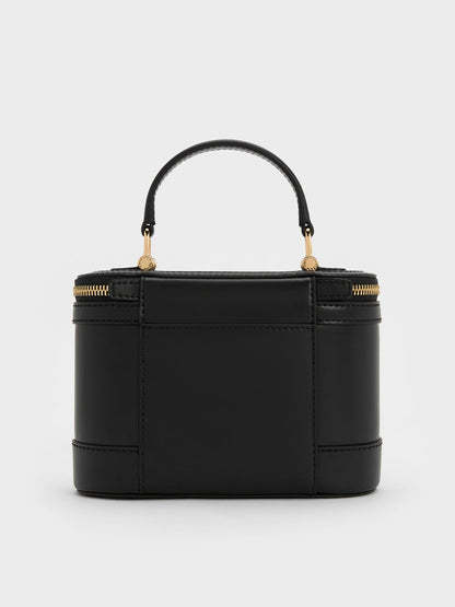 CHARLES & KEITH Premium / Enola Top Handle Vanity Bag - Black