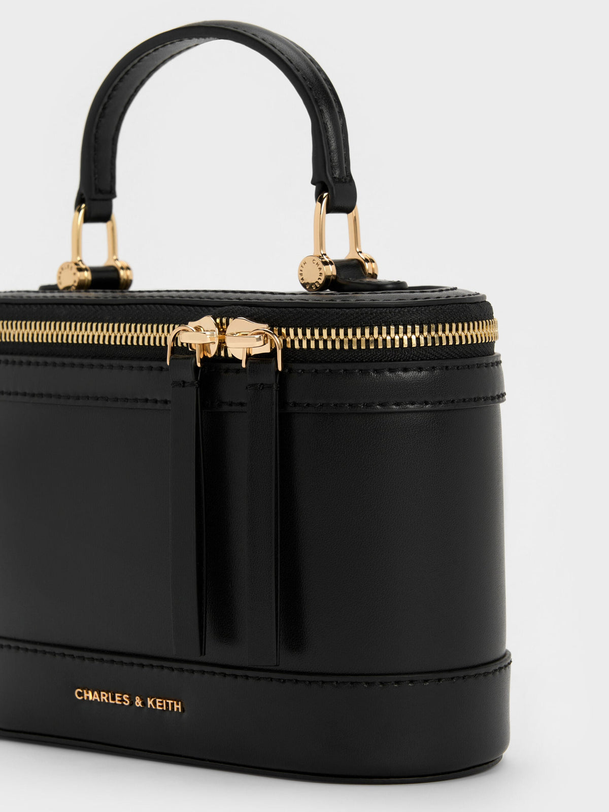 CHARLES & KEITH Premium / Enola Top Handle Vanity Bag - Black