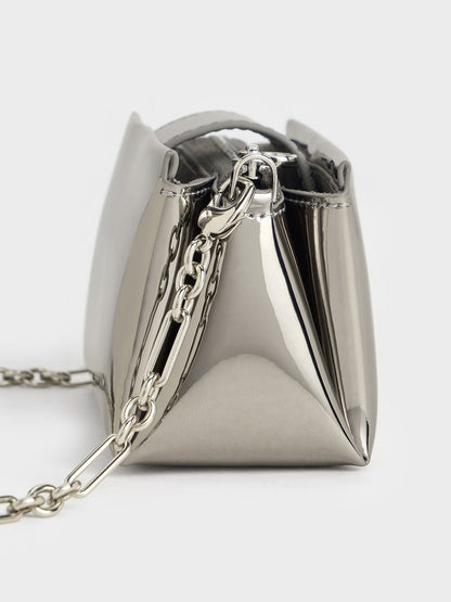 CHARLES & KEITH Deals / Bosie Metallic Micro Bag - Pewter