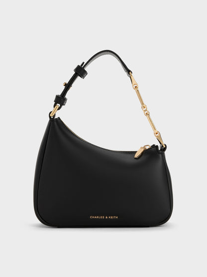CHARLES & KEITH Featured / Mini Agatha Chain-Strap Shoulder Bag - Black