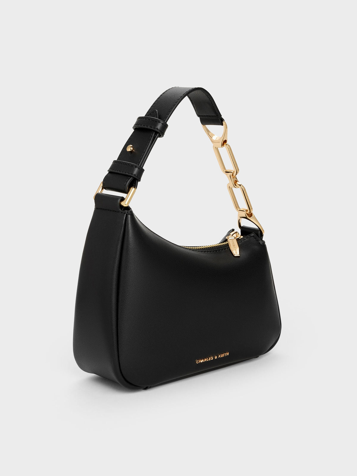 CHARLES & KEITH Featured / Mini Agatha Chain-Strap Shoulder Bag - Black