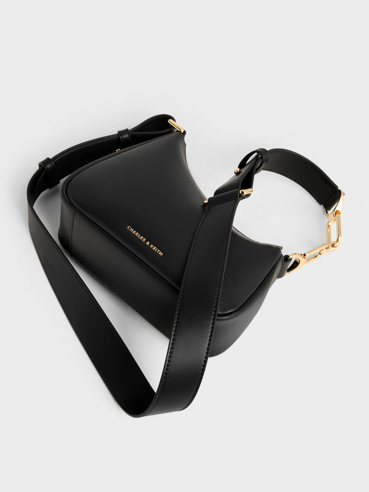 CHARLES & KEITH Featured / Mini Agatha Chain-Strap Shoulder Bag - Black