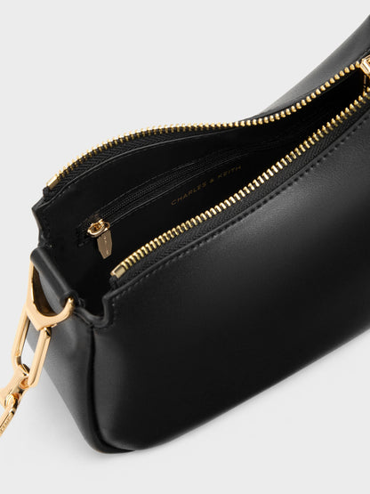 CHARLES & KEITH Featured / Mini Agatha Chain-Strap Shoulder Bag - Black