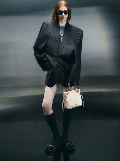 CHARLES & KEITH Best Price / Arya Braided-Chain Crossbody Bag - Cream