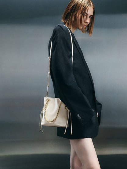 CHARLES & KEITH Best Price / Arya Braided-Chain Crossbody Bag - Cream
