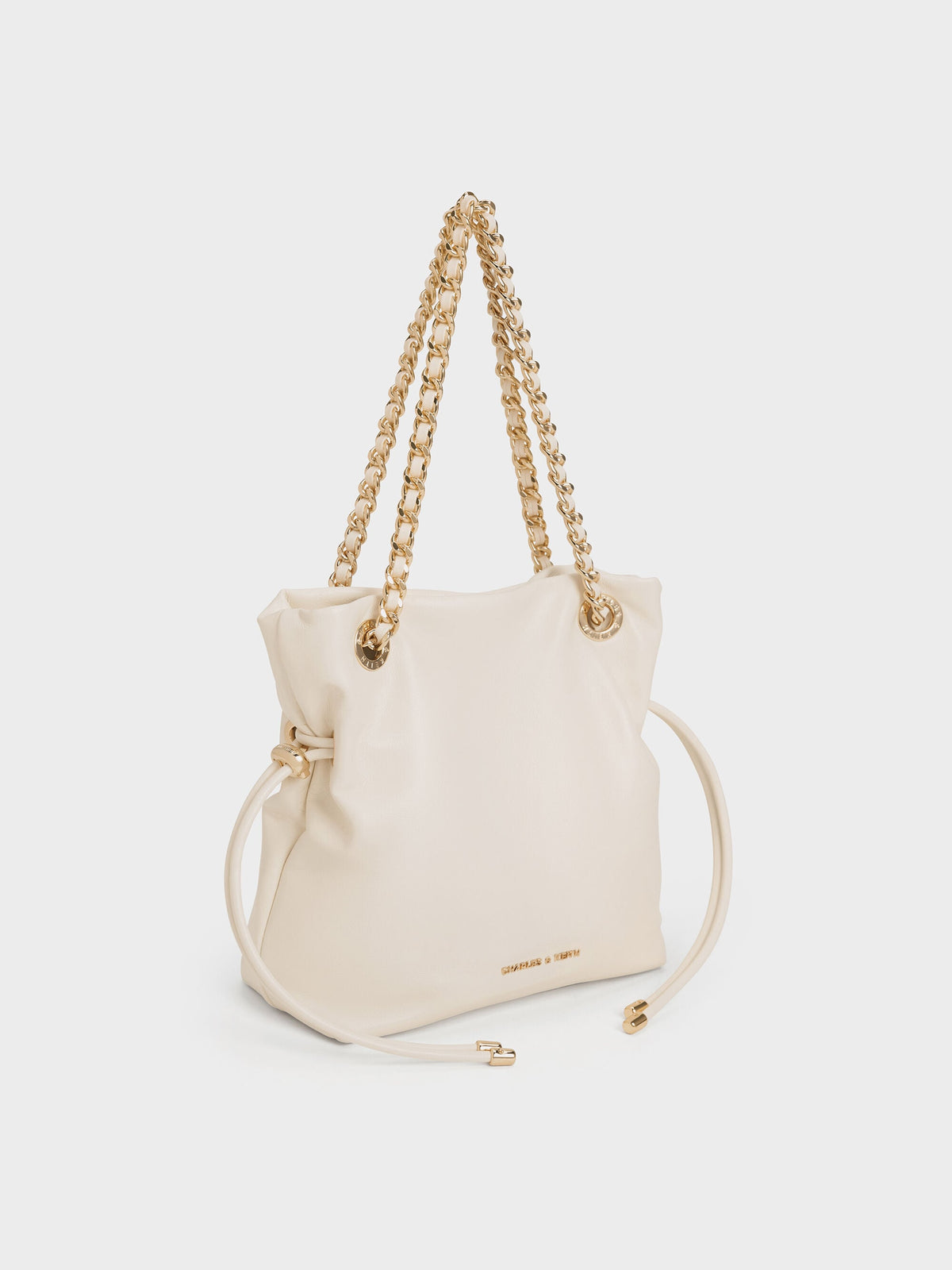 CHARLES & KEITH Best Price / Arya Braided-Chain Crossbody Bag - Cream