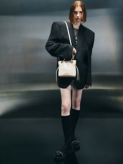 CHARLES & KEITH Best Price / Arya Braided-Chain Crossbody Bag - Cream